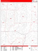 North Richland Hills Digital Map Red Line Style